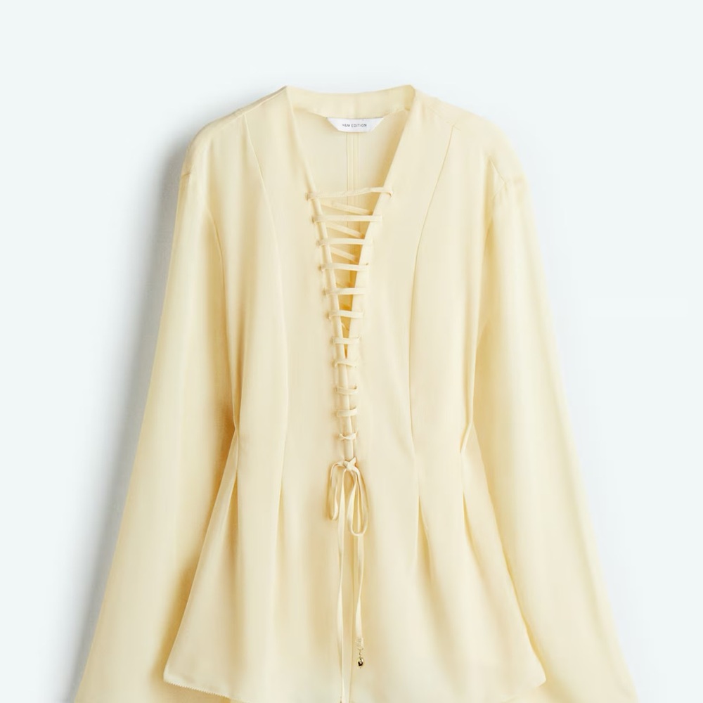 H&M Lacing Detail Chiffon Blouse